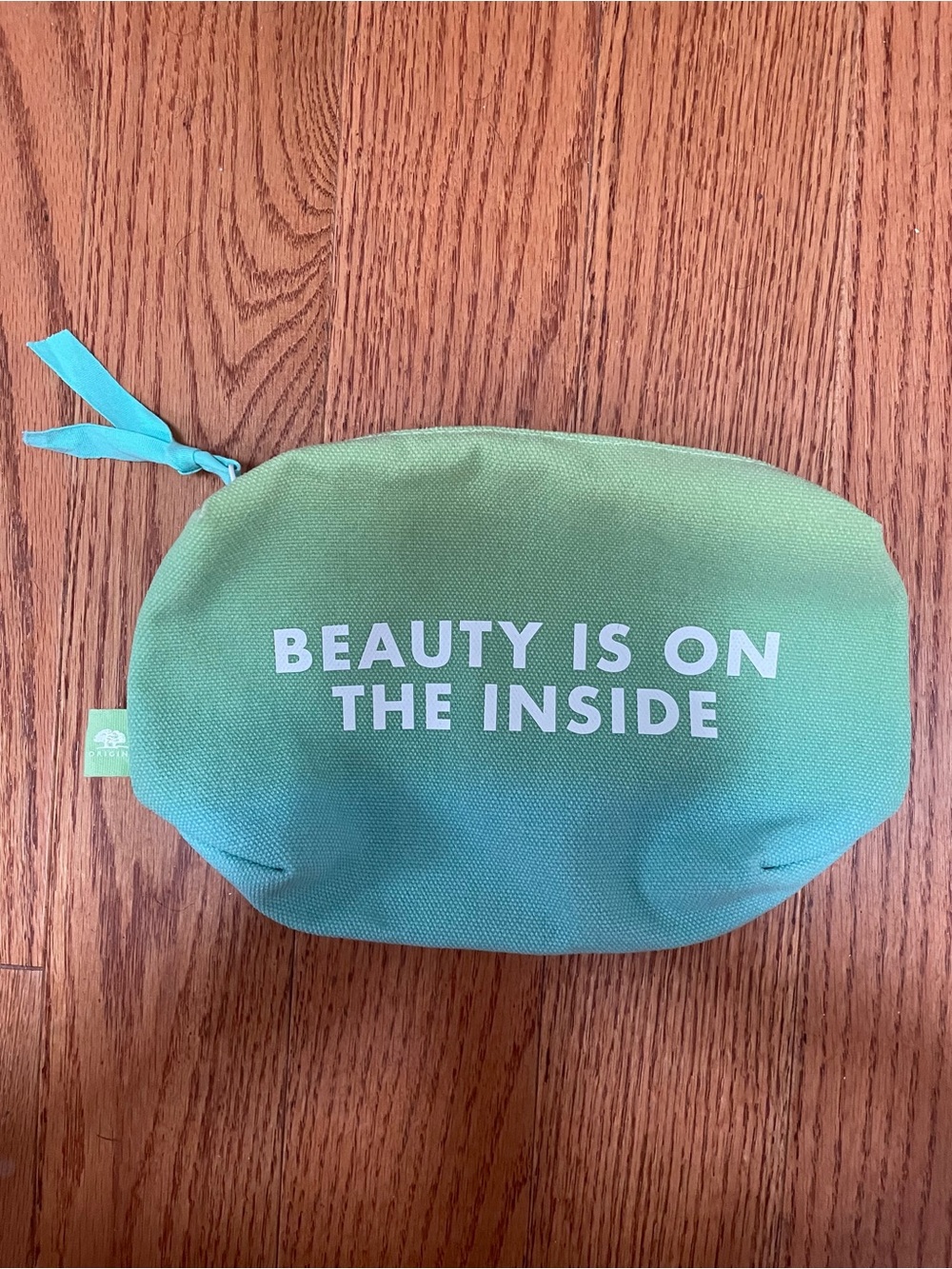 Origins Green 'Beauty Is On The Inside' Cosmetic Pouch